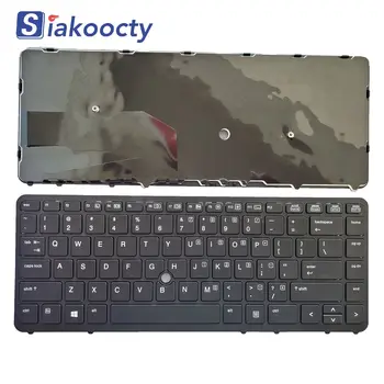 Американская клавиатура для HP EliteBook 840 G1 G2 850 G1 zbook 14 Без подсветки без точек серебристого цвета
