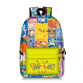 Школьные рюкзаки с Покемонами 2023, Школьные сумки с аниме Пикачу для детей, Портативные Дорожные сумки Большой Емкости, Школьные принадлежности, подарки