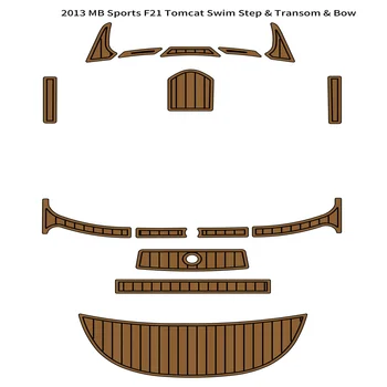 2013 MB Sports F21 Tomcat Подножка для плавания Транцевый Носовой коврик для лодки EVA Коврик для пола из тикового дерева