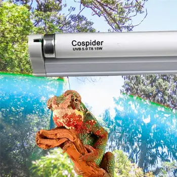 Люминесцентная лампа UVB 5.0 для тропического леса, стимулирует рост растений, аппетит рептилий и амфибий, 15 Вт T8, 18 дюймов