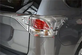 Для Mitsubishi Outlander 2013 2014 2015 ABS Хромированная задняя крышка заднего фонаря, накладка на раму, чехлы для задних фар, аксессуар для стайлинга автомобилей