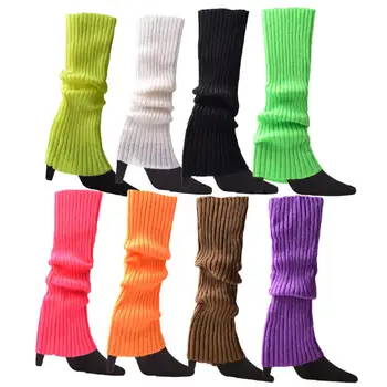 1 Пара Осенне-зимних спортивных гетр в рубчик для женщин и девочек, вязаные носки для вечеринки