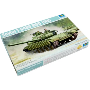 Трубач 05522 1/35 T-64BV Мод.1985 MBT Основной боевой танк Военная Пластиковая Коллекция игрушек Ручная Сборка Модель Строительный Комплект