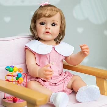 55 см Силиконовая возрожденная девочка-принцесса Сью-Сью, игрушки-куклы, подарок на день рождения для девочек