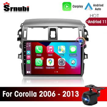 Srnubi 2 Din Android 11,0 Автомобильный Радиоприемник для Toyota Corolla E140 E150 2006-2013 Мультимедийный плеер GPS Carplay Стерео DVD Головное устройство