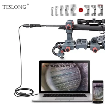 Камера-эндоскоп для винтовки Teslong, Камера для осмотра оружия с бороскопом, подходит для .20 калибра и больше, Боковое зеркало NTG100 + 5 шт.