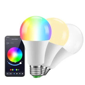 Яндекс Алиса Умная Лампа 9 Вт Цветной WiFi Светильник RGB E27 Светодиодная Лампа 220 В 110 В Alexa Google Home Assistant Голосовое Управление С Регулируемой Яркостью