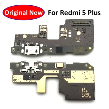 Оригинал для Xiaomi Redmi 5 Plus, USB-разъем для зарядки, разъем для подключения зарядного устройства, разъем для док-станции, гибкий кабель с микрофонной платой