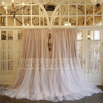 Ретро французские шторы для гостиной, Роскошная кружевная двухслойная теплоизоляция, утолщенная бархатная ширма для спальни принцессы