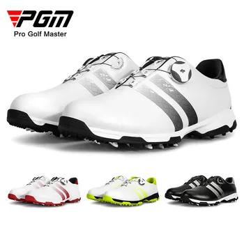 Обувь Для гольфа PGM, Мужская Водонепроницаемая Дышащая Обувь Для гольфа, Мужские Вращающиеся Шнурки, Спортивные Кроссовки, Нескользящие Кроссовки XZ160