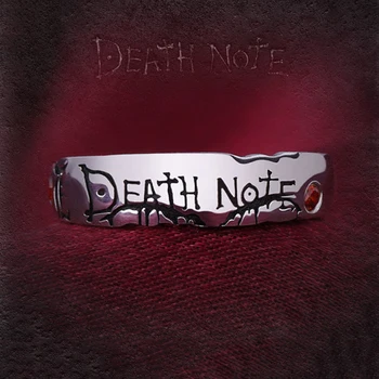 Аниме Death Note Ягами Кольца из легкого сплава Косплей для мужчин Женщин Регулируемый Кольцевой реквизит Ювелирный аксессуар Подарок