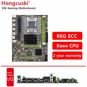 Материнская плата X58 LGA1366 Поддерживает REG ECC DDR3 и Xeon L5630 i7 920 X5670 с шестиядерным процессором серии Spell DDR3 4 ГБ 8 ГБ 16 ГБ USB2.0