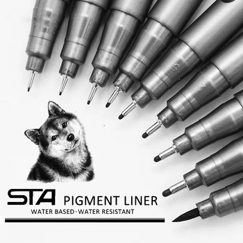 Водонепроницаемая, устойчивая к выцветанию ручка Micron PenTip Fine Liner, черный водный маркер для рисования манги
