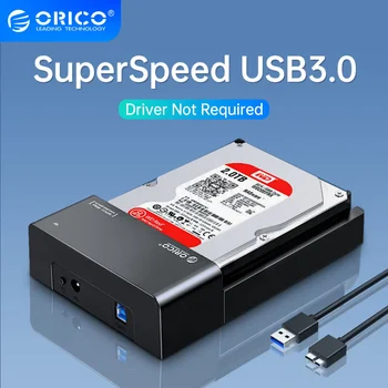 Док-станция для плоского жесткого диска ORICO с интерфейсом SATA к USB 3.0, док-станция для внешнего жесткого диска 2,5/3,5 дюймов, поддержка жесткого диска SSD, UAS