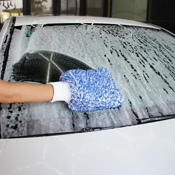 Автомойка Akzz из сверхтонкого волокна, высококачественные плюшевые перчатки для чистки, инструменты для мойки автомобилей Легко чистят все детали автомобиля