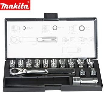 Makita B-65595 Набор торцевых ключей Ручной гаечный ключ с наружной шестигранной головкой из 14 предметов