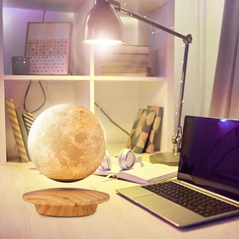 Светодиодный ночник на магнитной подвеске, Креативное украшение для дома, Лунная лампа, Внутреннее освещение с питанием от USB, Прикроватные настольные лампы Planet, Детский подарок
