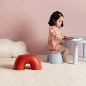Новые Детские стулья Rainbow Kids Chair, милый простой мягкий удобный табурет, нескользящий и прочный табурет-ступенька из полипропилена, полезный материал