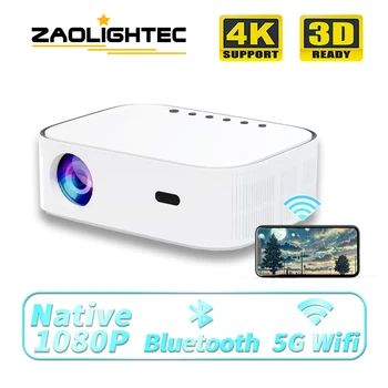 ZAOLIGHTEC U8 Поддерживает 4K Native 1920x1080P Smart Wifi LED Видео Домашний Кинотеатр 1080P HD Проектор для Смартфона