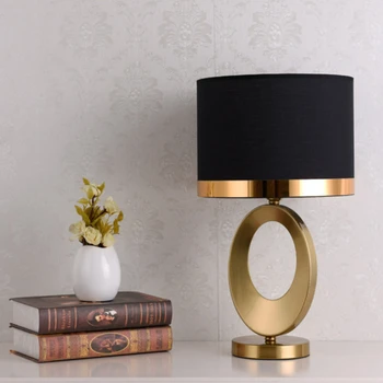 Скандинавско-американский тканевый абажур светодиодная настольная лампа гостиная спальня прикроватная лампа украшение домашней комнаты ночник настольная лампа