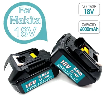 Новый литий-ионный аккумулятор Makita 18V6000 мАч, 18V.BL1830, BL1840, BL1850, BL1860B, L70, BL1860+бесплатная доставка
