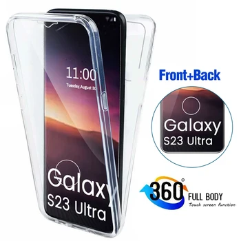 Для Samsung Galaxy S23 Ultra Case 360 Градусов Прозрачный с Полным Покрытием Противоударный Чехол Samung Samsun S 23 Ultra Plus S23Ultra S23 + 5G