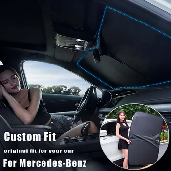 Изготовленная на заказ теплоизоляционная крышка солнцезащитного козырька на лобовое стекло автомобиля Mercedes-Benz S Class W220 W221W221 W222 ML W166 W164