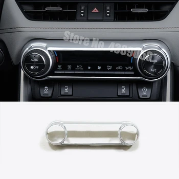 Для Toyota RAV4 RAV 4 2019 2020 ABS Хромированный Автомобильный Центральный пульт управления, панель переключателя кондиционера, декоративная крышка, отделка для стайлинга автомобилей