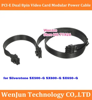 Высококачественный черный модульный кабель питания видеокарты PCI-e с 8-контактным разъемом GPU 8Pin для двойной 8 (6 + 2) видеокарты PCI-e для Silverstone SX500-G, SX600-G, SX650-G