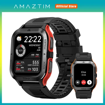 2023 Оригинальные Смарт-Часы AMAZTIM TANK M2 Bluetooth IP69K Водонепроницаемые 70 Спортивных Режимов Цифровые Фитнес-Электронные Смарт-Часы Для Мужчин