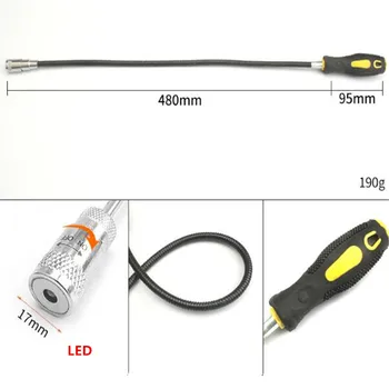 Гибкий телескопический магнитный датчик Для удлинения бытовой железной присоски Длинная ручка присоска для ремонта автомобилей
