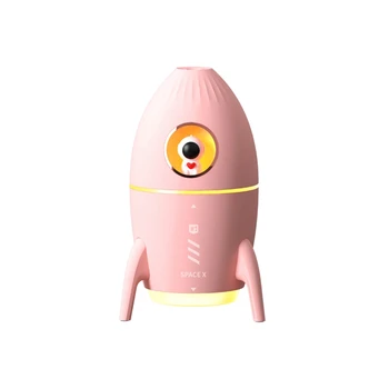 350 мл Мини-увлажнитель воздуха для астронавта + атмосферный светильник для дома, розовый