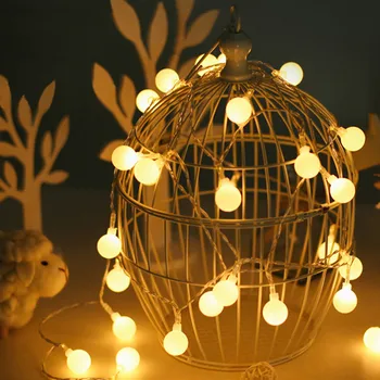 Светодиодный шар гирлянды на батарейках свадебная вечеринка сказочные рождественские огни спальня украшения сада свет строки