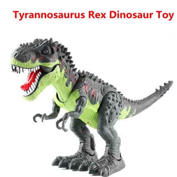 Новый электрический динозавр, игрушка-робот-динозавр большого размера, может ходить, издавать звук со светом, игрушки-тираннозавр Рекс, подарок для детей