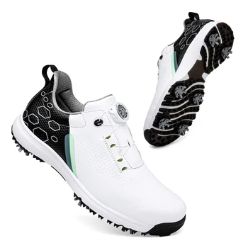 Профессиональные мужские кроссовки для гольфа Размера плюс 39-47, черные, синие, мужские кроссовки для бега по газону, для занятий спортом в гольф