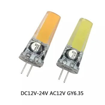 G4 GY6.35 Светодиодная лампа COB 2508 6 Вт AC DC 12V 24V Свечи Заменяют 50 Вт галоген для прожектора люстры