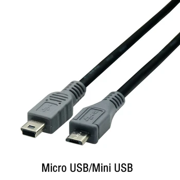 25 см 0,5 м 1 м Кабель Micro USB-Mini USB OTG от мужчины к мужчине, конвертер, адаптер Для зарядки данных, Мини-5-контактный USB-удлинитель