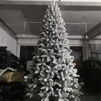 Высококачественная искусственная рождественская елка из ПВХ со снежными рождественскими елками со светодиодной подсветкой Домашний Торговый центр Отель Вечеринка Новогодний Рождественский декор