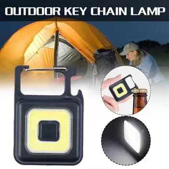 Новый брелок для ключей, Мини-брелок для ключей с бликами, USB-светильник, перезаряжаемый аварийный рюкзак, светильник для многоцелевой проверки L S0N0