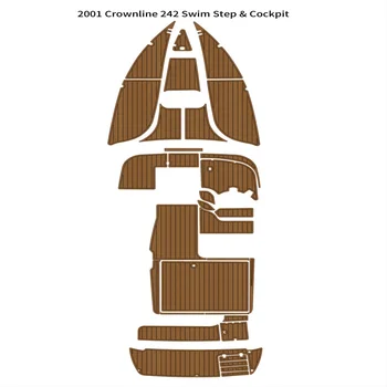 2001 Crownline 242 Платформа для Плавания Кокпит Лодка EVA Искусственная Пена Тиковая Палуба Коврик Для пола
