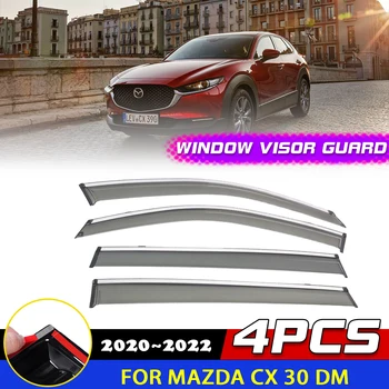 Козырек на Автомобильные Окна для Mazda CX 30 DM 2020 2021 2022 Тенты Ветер Солнце Дождь Брови Дымовая Защита Крышка Дефлектор Наклейка Аксессуары