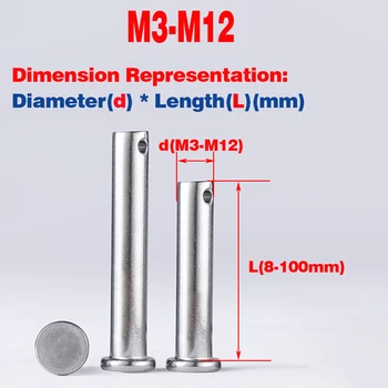 Позиционирующий цилиндрический Штифт из нержавеющей стали 304 M3 M4 M5 M6 M8 M10 M12 GB882
