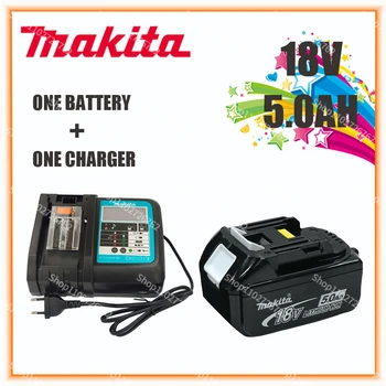 Аккумуляторная батарея для электроинструмента Makita 5000mAh 18V Original со светодиодной литий-ионной заменой LXT BL1860B BL1860 BL1850 Makita