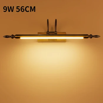 Современный светодиодный зеркальный светильник 9 Вт 56 См AC90-260V, Настенный Промышленный настенный светильник для ванной комнаты, Водонепроницаемый алюминиевый