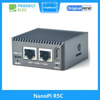 NanoPi R5C Rockchip RK3568 Двойной порт Ethernet 2,5G Поддержка M.2 WiFi модуля HDMI2.0 Linux/Openwrt/Debian/Ubuntu