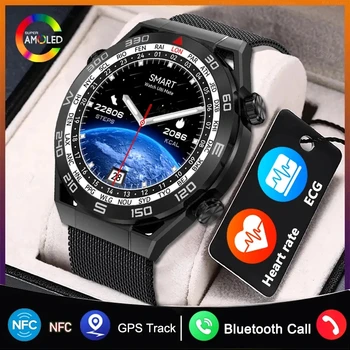 Для Huawei Watch Ultimate Новые смарт-часы Для мужчин, NFC ECG + PPG, Bluetooth-вызов, GPS-трекер Движения, Компас, браслет, деловые Умные часы
