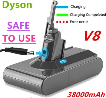 Atualizar nova dysonv8 38000mah 21,6v аккумуляторная батарея для dyson v8 absoluto/fofo/animal li-ion aspirador для восстановления аккумуляторной батареи