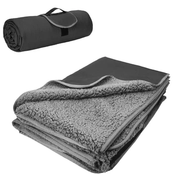 Ветрозащитное теплое одеяло для кемпинга на открытом воздухе, Портативное водонепроницаемое Туристическое Одеяло для Кемпинга и рыбалки, морозостойкое флисовое одеяло