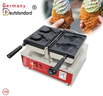 Японская Машина для приготовления Рыбного мороженого Тайяки с Открывающимся Ртом, Рожковая машина для приготовления Мороженого, Вафельница для Рыбы, Электрическая духовка, Машина для Закусок