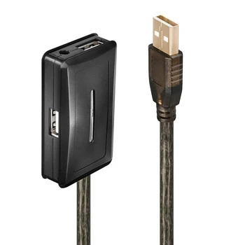 Активный 10 м USB 2,0 удлинитель-концентратор кабель шнур 4-портовый с портом питания и ферритовыми сердечниками для компьютера ПК ноутбук USB